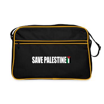 Save palestine - Sac Retro - noir/or - Devant
