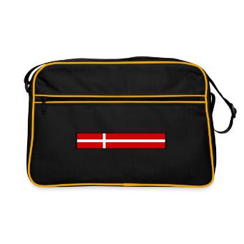 Drapeau du Danemark - Sac Retro - noir/or - Devant