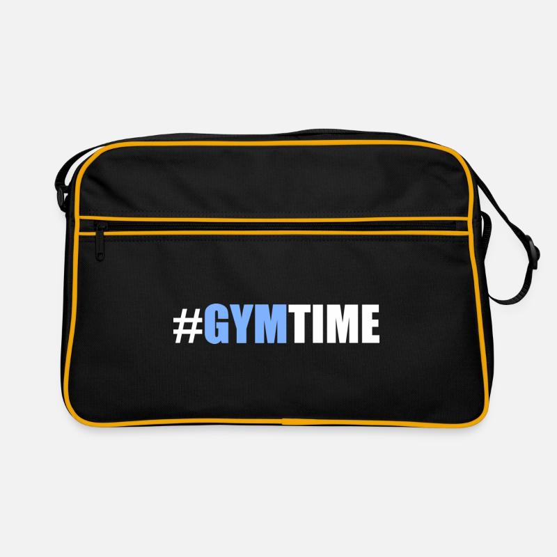 Gym time - Retro Tasche - Schwarz/Gold