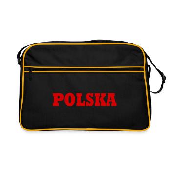 DRAPEAU POLOGNE POLOGNE - Sac Retro - noir/or - Devant