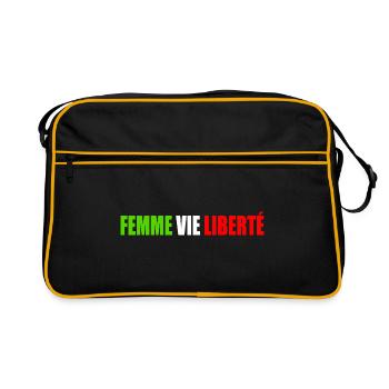 Femme vie liberté - Sac Retro - noir/or - Devant
