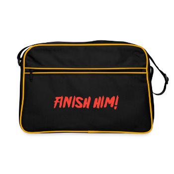 Finish Him - Retro Bag - black/gold - Front