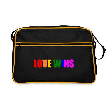 Love wins - Retro Bag - black/gold - Front