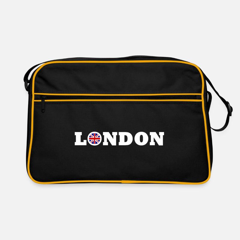 London - Retro Tasche - Schwarz/Gold