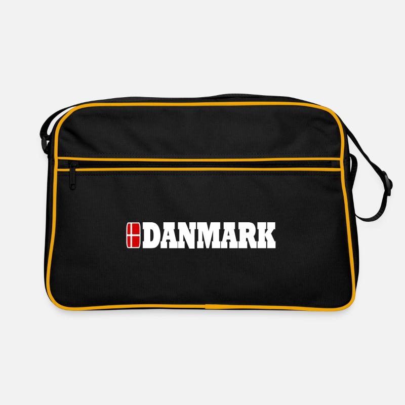 Dänemark - Retro Tasche - Schwarz/Gold
