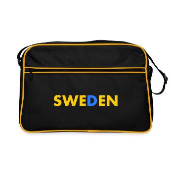 Suède - Sac Retro - noir/or - Devant