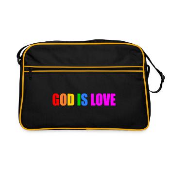 God is love - Sac Retro - noir/or - Devant