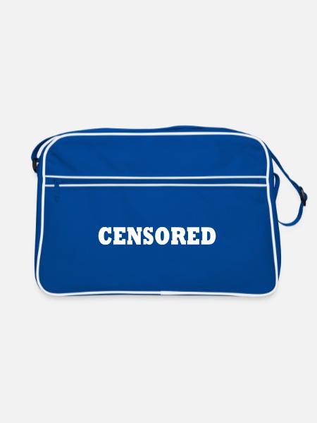 censored - Retro Bag - blue/white - Front