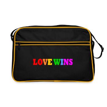 Love wins - Retro Bag - black/gold - Front