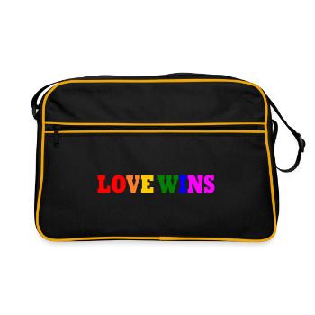 Love wins - Retro Bag - black/gold - Front