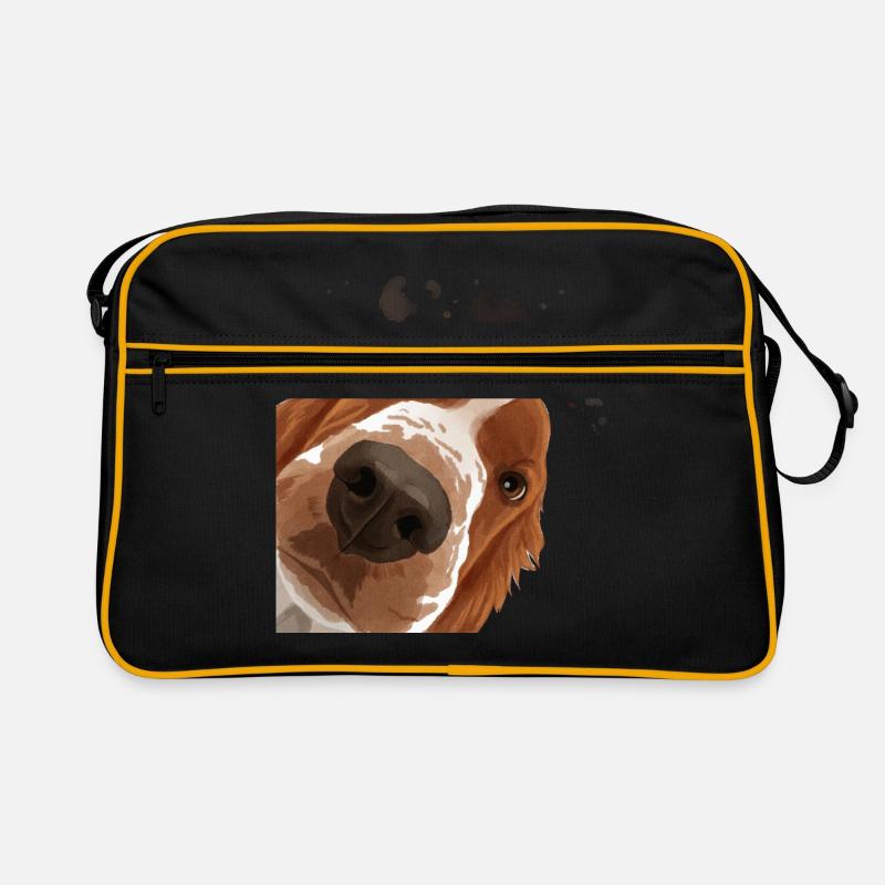 Curieux Welsh Springer Spaniel chien Sac Retro