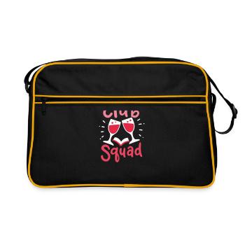 Bookworm Nerd Student Professor - Sac Retro - noir/or - Devant