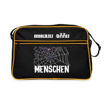 Spinne - Retro Tasche - Schwarz/Gold - Vorne