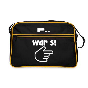Er wars - Retro Tasche - Schwarz/Gold - Vorne