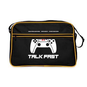gamble - Retro Bag - black/gold - Front
