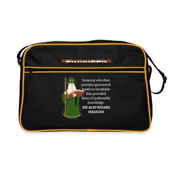 Vous êtes un ingénieur? - Sac Retro - noir/or - Devant