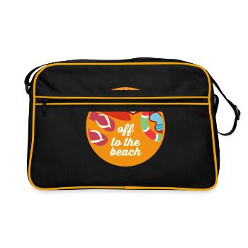Cadeau flip flops - Sac Retro - noir/or - Devant