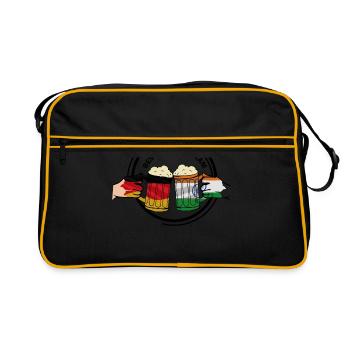 Amis de la bière Inde Cadeau - Sac Retro - noir/or - Devant