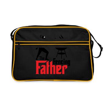 Grillmeister fencing barbecue gift idea - Retro Bag - black/gold - Front