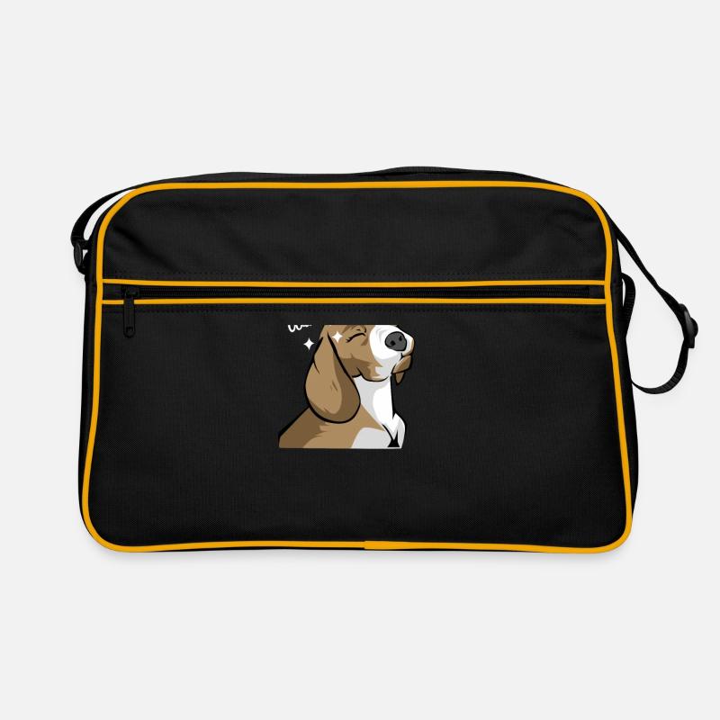 Beagle Dackel Zwinkern Geschenkidee Retro Tasche