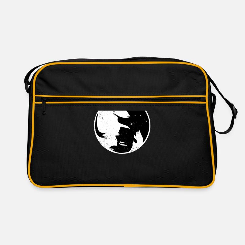 German shepherd labrador dog gift - Retro Bag - black/gold