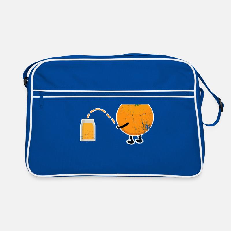 Orange Orangensaft Veganer Geschenkidee Retro Tasche