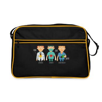 Anesthesiologist Urologist Surgeon Funny Gift Idea - Retro Bag - black/gold - Front