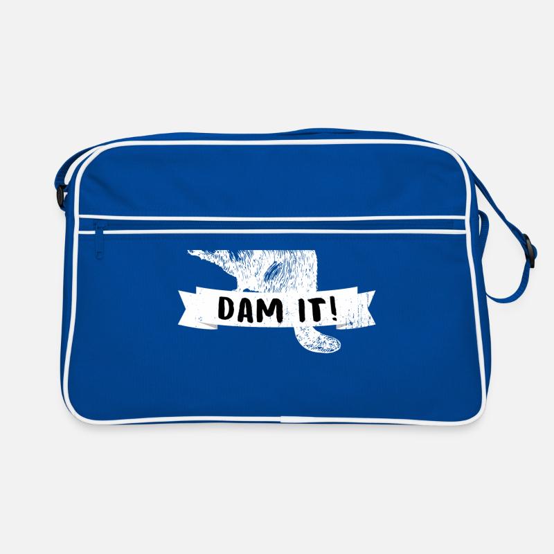 Biber Kanada Geschenk pelzig Damm Retro Tasche