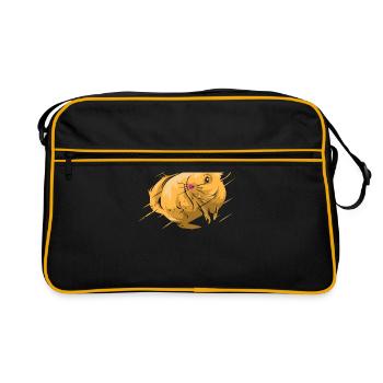 Cadeau pour animal domestique rongeur chinchilla amérique du sud - Sac Retro - noir/or - Devant