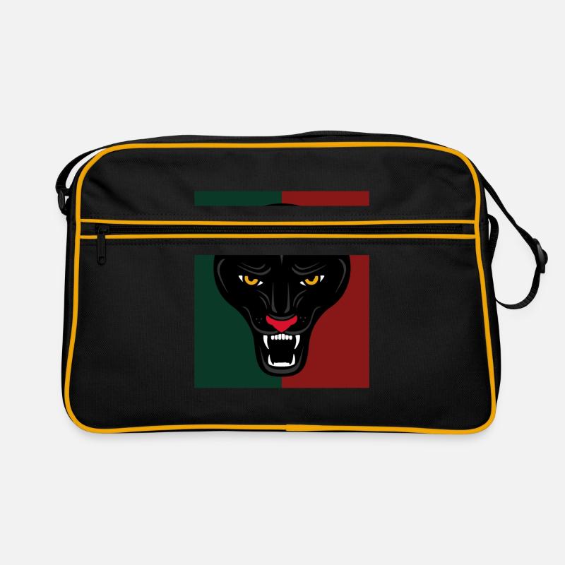 Jaguar schwarze Panther Geschenkidee Retro Tasche