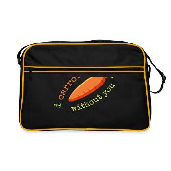 Carotte Carotte Carotte Je ne peux pas aimer sans toi blague - Sac Retro - noir/or - Devant