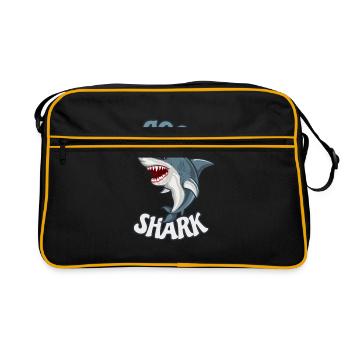 Cool sharks marine animals ocean cool shark - Retro Bag - black/gold - Front