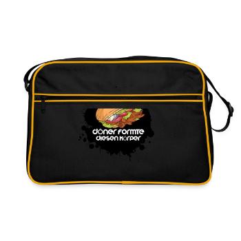 döner - Retro Tasche - Schwarz/Gold - Vorne