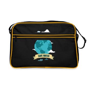 Save water - Retro Bag - black/gold - Front