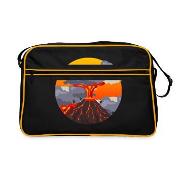 Vulkan - Retro Tasche - Schwarz/Gold - Vorne