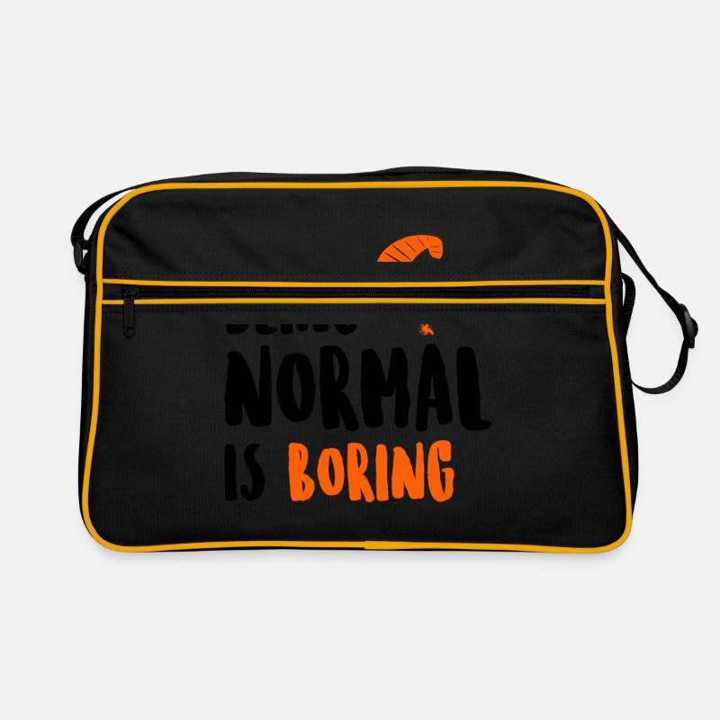 Being Normal Is Boring Parachute Paraglider Skydiv Retro Tasche