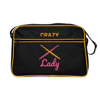 Flöte - Retro Tasche - Schwarz/Gold - Vorne