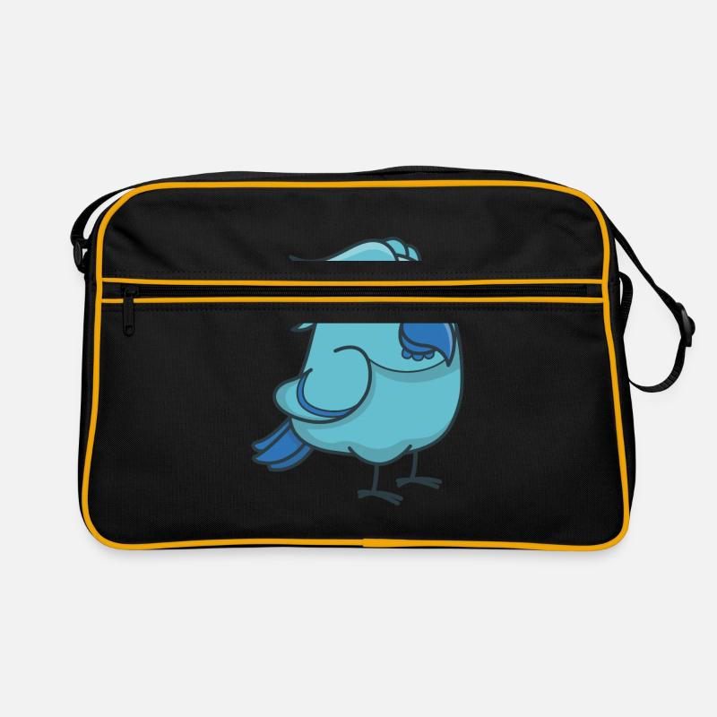 Vogel Vögel Nymphensittich Geschenk Tier Papagei Retro Tasche