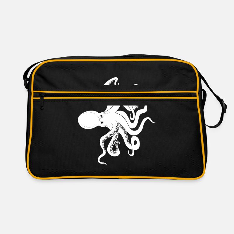 Pieuvre - Sac Retro - noir/or