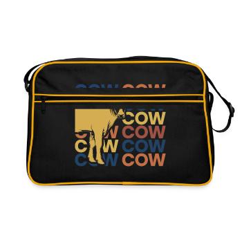 cow - Retro Bag - black/gold - Front