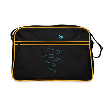 Cadeau VTT piste cyclable cadeau vélo bmx - Sac Retro - noir/or - Devant