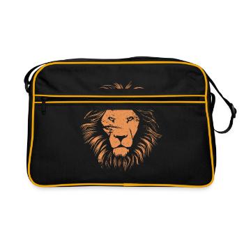 lion's head - Retro Bag - black/gold - Front