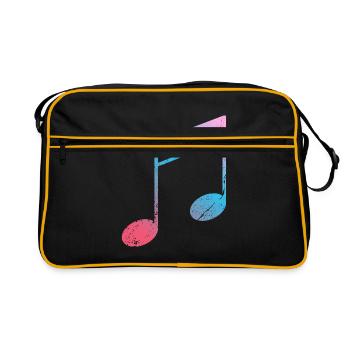 Note de musique - Sac Retro - noir/or - Devant