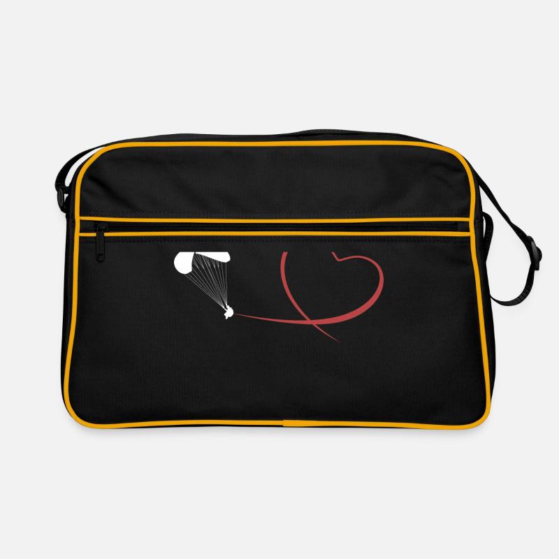 Paragliding paraglider gift heart fly flight Retro Bag