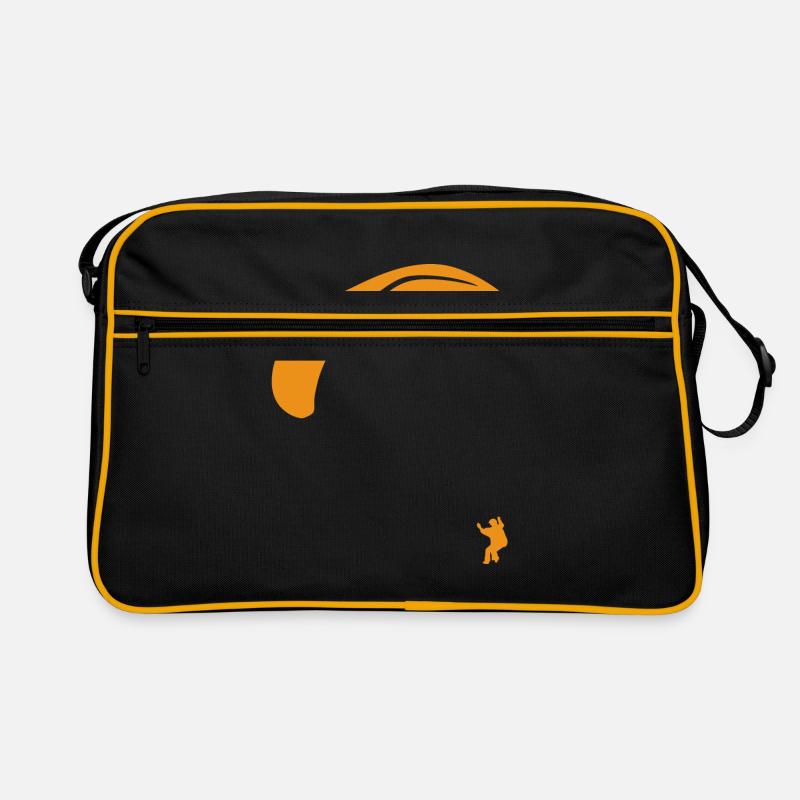 Paragliding - Retro Tasche - Schwarz/Gold