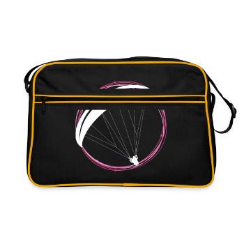 Paragliding Gleitschirm - Retro Tasche - Schwarz/Gold - Vorne