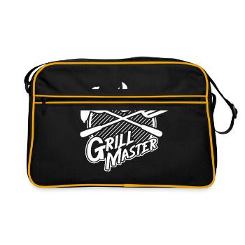 Barbecue BBQ gift summer barbecue meat fire - Retro Bag - black/gold - Front
