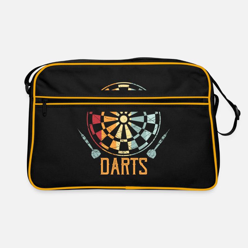 Darts Retro Player Gift Arrow Darter Slice Retro Bag