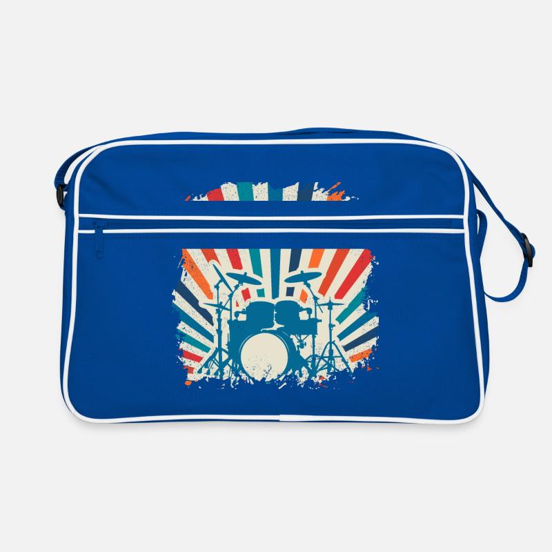 Schlagzeug Drummer Instrument Geschenk retro Band Retro Tasche