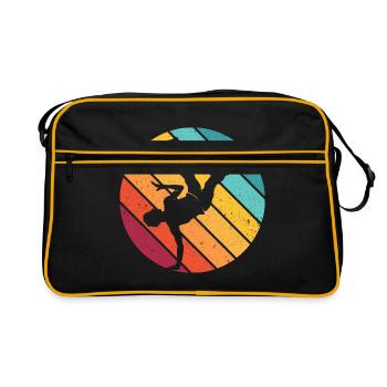 Breakdance Breakdancer musique hip hop cadeau danse - Sac Retro - noir/or - Devant